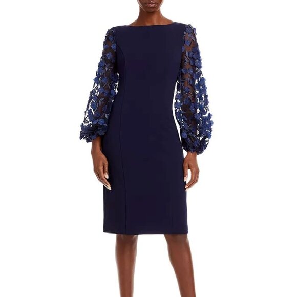Balloon Sleeve Sheath Dress - Picture 1 of 4